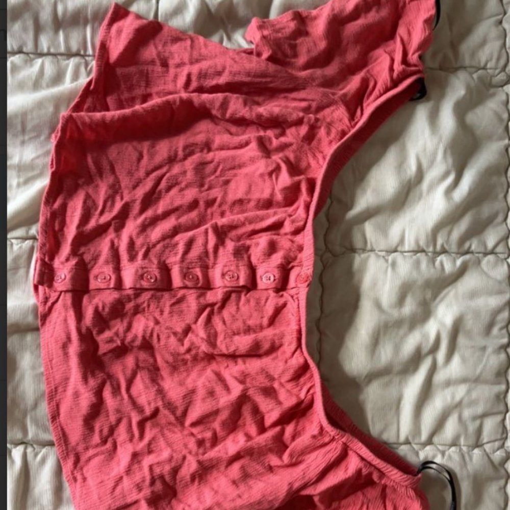 Pink Cropped Flowy Top